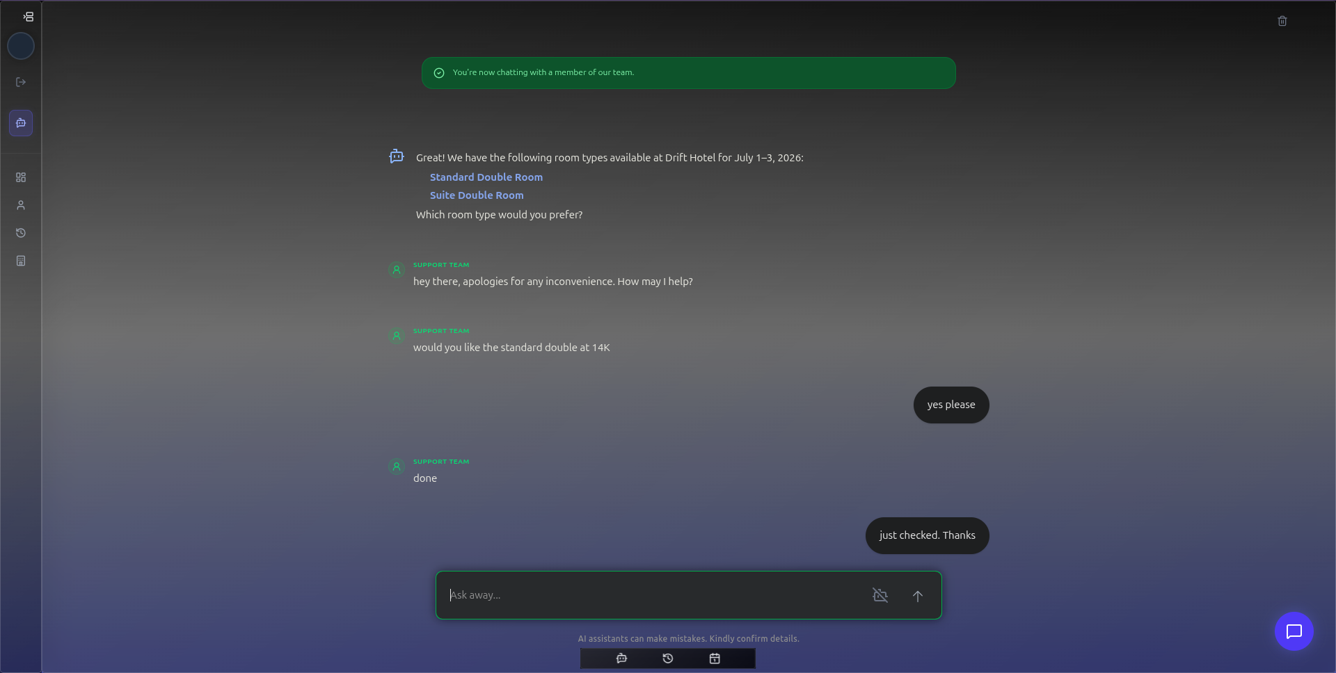 In-app messaging Preview 4